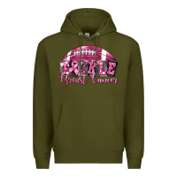 Army Green Tickle Breast Cancer Football Premium Hoodie - FaDigitalArtStudio
