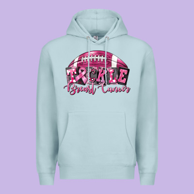 Tickle Breast Cancer Football Premium Hoodie Designed By Fadigitalartstudio