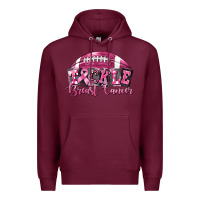 Burgundy Tickle Breast Cancer Football Premium Hoodie - FaDigitalArtStudio
