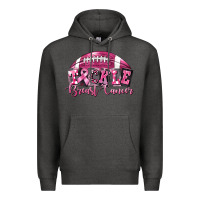 Charcoal Heather Tickle Breast Cancer Football Premium Hoodie - FaDigitalArtStudio
