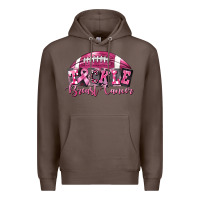 Coffee Tickle Breast Cancer Football Premium Hoodie - FaDigitalArtStudio