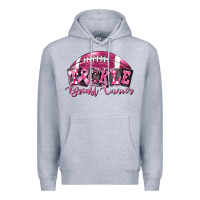 Heather Grey Tickle Breast Cancer Football Premium Hoodie - FaDigitalArtStudio