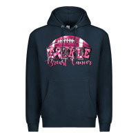 Navy Tickle Breast Cancer Football Premium Hoodie - FaDigitalArtStudio