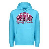 Ocean Blue Tickle Breast Cancer Football Premium Hoodie - FaDigitalArtStudio