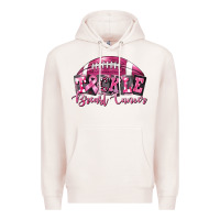 Pale Pink Tickle Breast Cancer Football Premium Hoodie - FaDigitalArtStudio