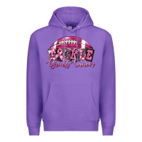 Purple Tickle Breast Cancer Football Premium Hoodie - FaDigitalArtStudio