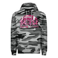 Slate Camo Tickle Breast Cancer Football Premium Hoodie - FaDigitalArtStudio