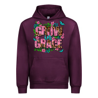 Mauve Wine grow in grace Urban Hoodie - AdoDesignShop