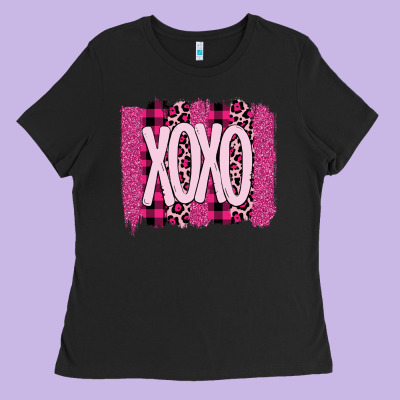 Love Xoxo Brushstrokes Valentines Ladies Tee Designed By Bettercallsaul