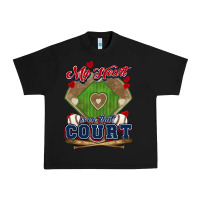 Black My heart is on that court Baseball Urban Heavy Tee - HowdyJamesFarm