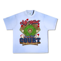 Grape Ice My heart is on that court Baseball Urban Heavy Tee - HowdyJamesFarm