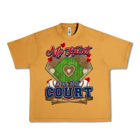 Peanut Butter My heart is on that court Baseball Urban Heavy Tee - HowdyJamesFarm