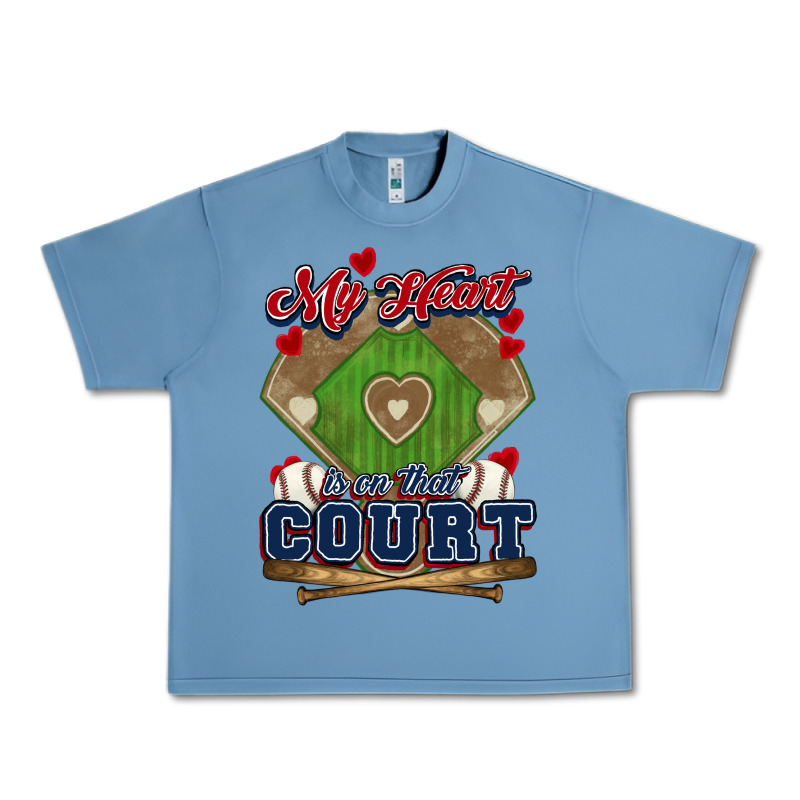 My Heart Is On That Court Baseball Urban Heavy Tee by HowdyJamesFarm | Teevron
