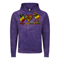 Cloud Purple peace love juneteenth Vintage Hoodie - CowGirlArtShop