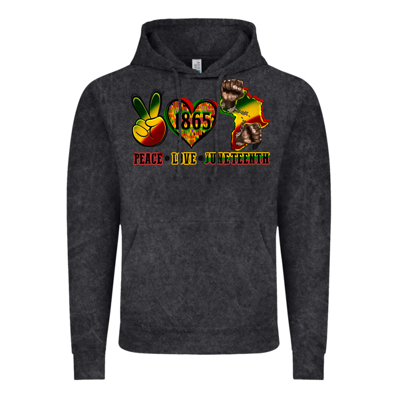 Peace Love Juneteenth Vintage Hoodie by CowGirlArtShop | Teevron