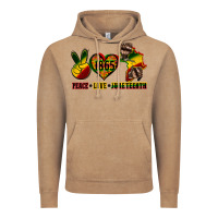 Vintage Coffee peace love juneteenth Vintage Hoodie - CowGirlArtShop
