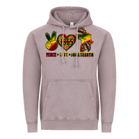 Vintage Zinc peace love juneteenth Vintage Hoodie - CowGirlArtShop