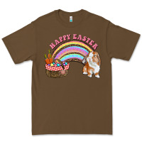 Cacao Happy Easter Bunny And Egg Basket Rainbow Premium Tee - RanaPortraitStore