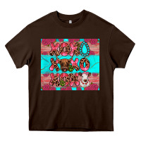 Chocolate Brown xoxo calf heifer Heavy Core Tee - JahusDesignShop