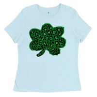 Baby Blue shamrock st patrick Ladies Tee - Bettercallsaul