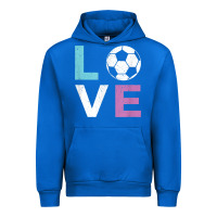 Cobalt Soccer Gift for Girls Women I Love Soccer Vintage Urban Hoodie - minhPixels