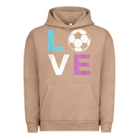 Pigment Burro Soccer Gift for Girls Women I Love Soccer Vintage Urban Hoodie - minhPixels
