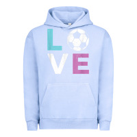Pigment Grape Ice Soccer Gift for Girls Women I Love Soccer Vintage Urban Hoodie - minhPixels