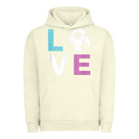 Pigment Pistachio Soccer Gift for Girls Women I Love Soccer Vintage Urban Hoodie - minhPixels