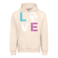 Sandshell Soccer Gift for Girls Women I Love Soccer Vintage Urban Hoodie - minhPixels