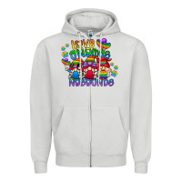 Dove Grey love gnome no bounds Zipper Hoodie - CowhideDigitalArt