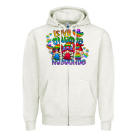 Oatmeal Heather love gnome no bounds Zipper Hoodie - CowhideDigitalArt