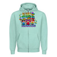 Seafoam love gnome no bounds Zipper Hoodie - CowhideDigitalArt
