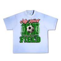 Grape Ice My heart is on that court Soccer Urban Heavy Tee - HowdyJamesFarm