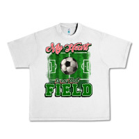 Lunar Rock My heart is on that court Soccer Urban Heavy Tee - HowdyJamesFarm