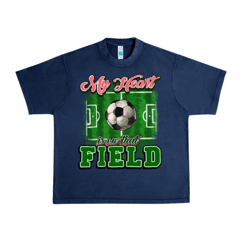 My Heart Is On That Court Soccer Urban Heavy Tee by HowdyJamesFarm | Teevron