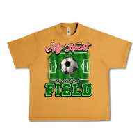 Peanut Butter My heart is on that court Soccer Urban Heavy Tee - HowdyJamesFarm