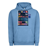 Pigment Pebble Blue Funny Costumes for Halloween Vending Machine Silvester Urban Hoodie - minhPixels