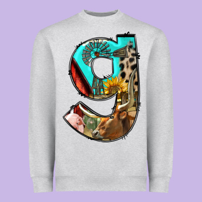 Farm Life Alphabet Lowercase Letters G Heavyweight Sweatshirt Designed By Bundleandbundleshop