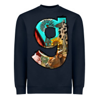 Navy farm life alphabet lowercase letters g Heavyweight Sweatshirt - BundleAndBundleShop