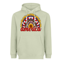 Matcha america sunflower rainbow Heavyweight Hoodie - Artiststas
