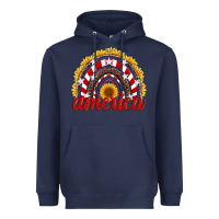 Navy america sunflower rainbow Heavyweight Hoodie - Artiststas
