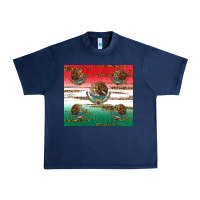 Navy Mexican Flag Urban Heavy Tee - RanaPortraitStore