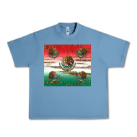 Pebble Blue Mexican Flag Urban Heavy Tee - RanaPortraitStore