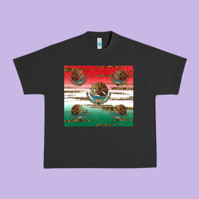 Mexican Flag Urban Heavy Tee Designed By Ranaportraitstore