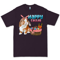 Plum Happy Easter Bunny And Egg Basket Premium Tee - RanaPortraitStore