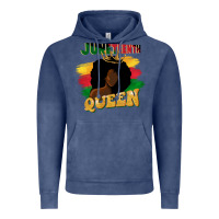 Vintage Denim juneteenth queen black woman afro queen Vintage Hoodie - CowGirlArtShop