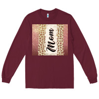 Burgundy Rose gold mom leopard glitter Long Sleeve Tee - CowGirlArtShop