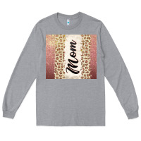 Heather Grey Rose gold mom leopard glitter Long Sleeve Tee - CowGirlArtShop
