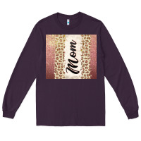 Plum Rose gold mom leopard glitter Long Sleeve Tee - CowGirlArtShop