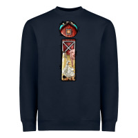 Navy farm life alphabet lowercase letters i Heavyweight Sweatshirt - BundleAndBundleShop
